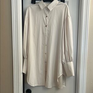 Cream Button-Up women’s Shirt